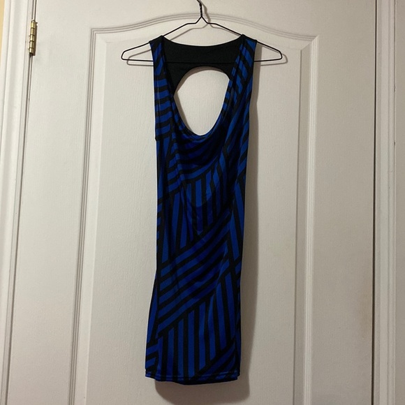 Blue and black backless dress - Picture 1 of 5